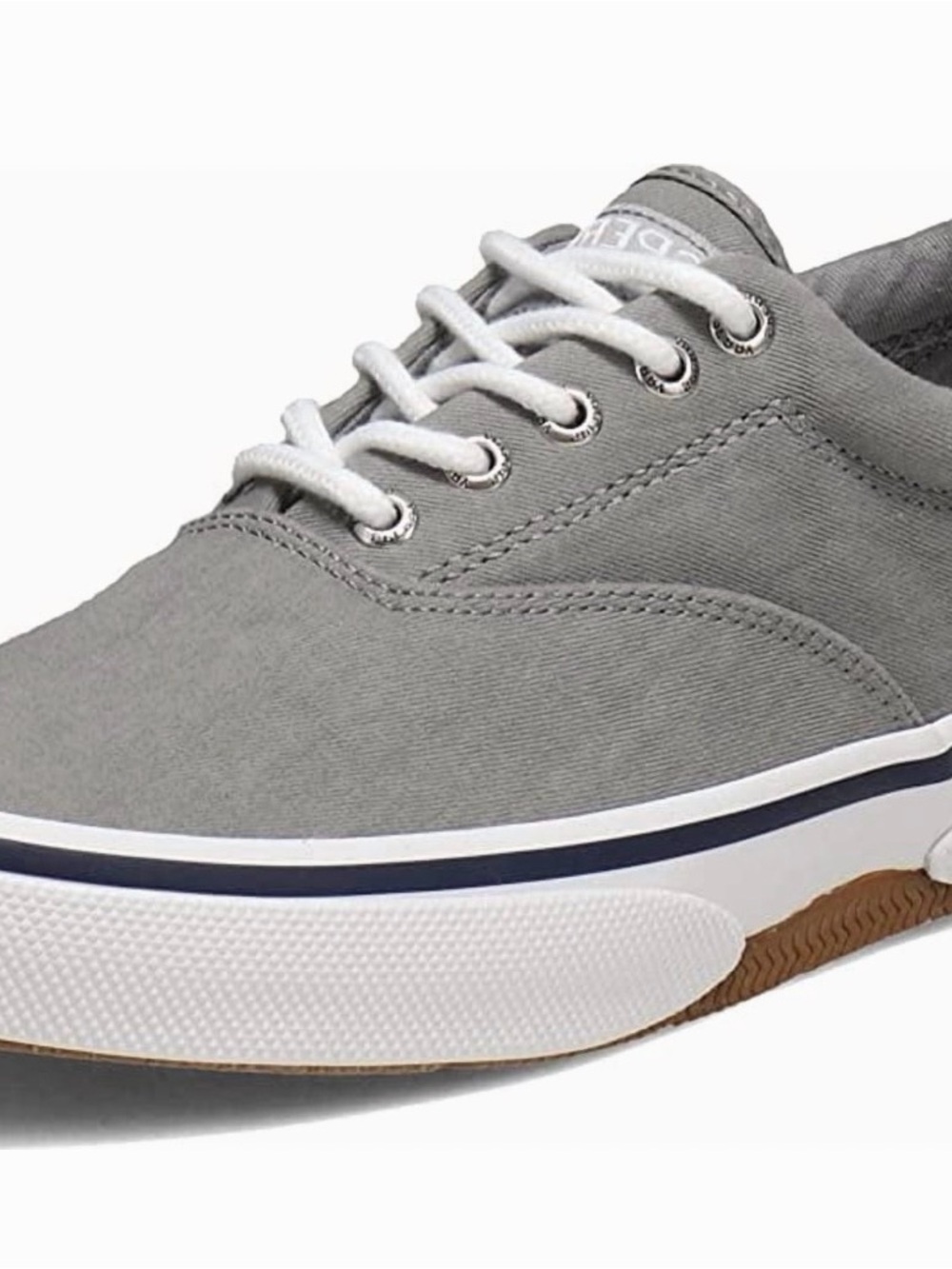 Sperry Halyard CVO Men’s Size 7 Gray Canvas Low Top Sneakers Casual Shoes NEW